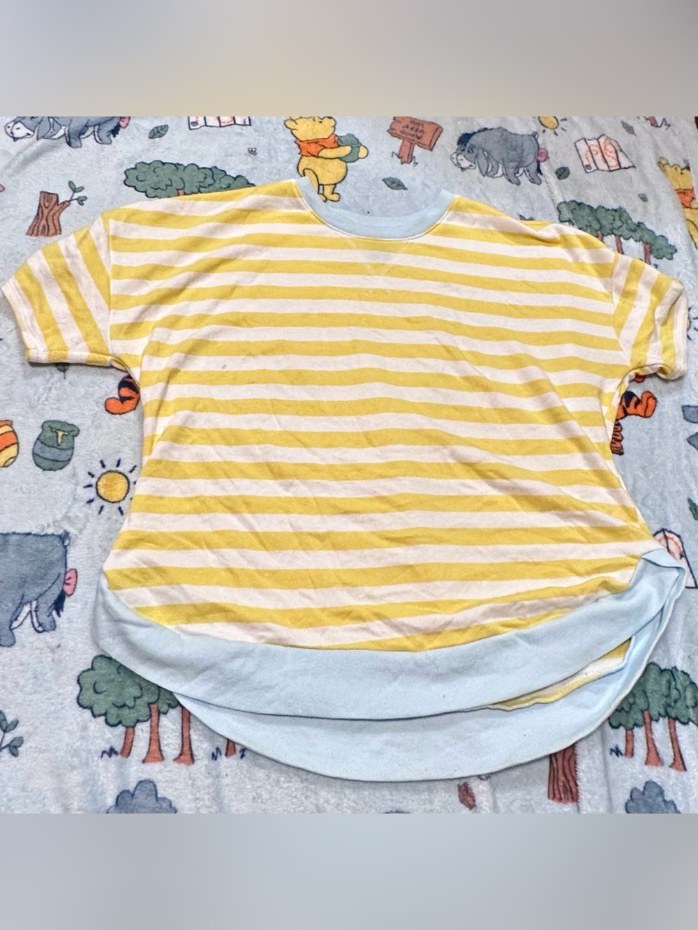 (NEW) Old Navy Yellow & White Striped Short Sleeve Tee
